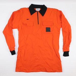 80s New Doss Mens Large Soccer Ref Jersey Orange